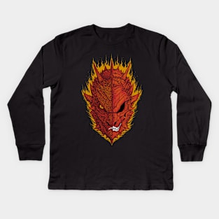 Fire and Death Kids Long Sleeve T-Shirt